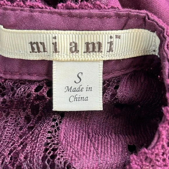 Mi a mi Women’s Small Burgundy Lace Dress Wedding High Neckline Coquette‎ Y2K - Picture 13 of 15